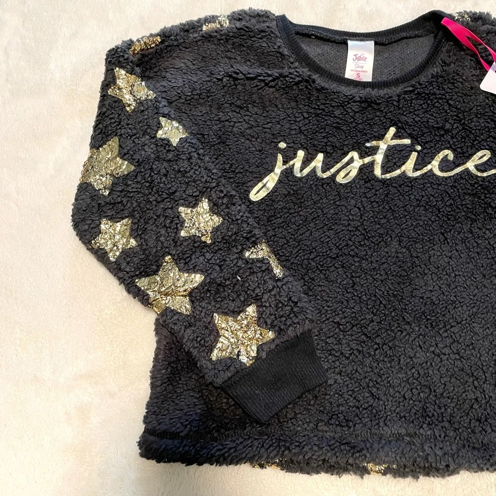 🆕Girl’s 3PC Justice MADE OF STARS Faux Sherpa Pajama/Lounge Set